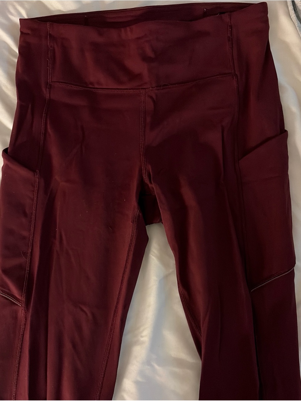 lululemon athletica Burgundy High-Rise Leggings with Side Pockets